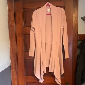 VENUS Blush Draped Cardigan Sweater